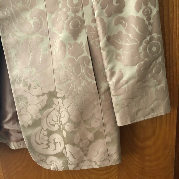 Ellen Tracy evening coat, jacquard silk rose gold - Picture 5 of 12